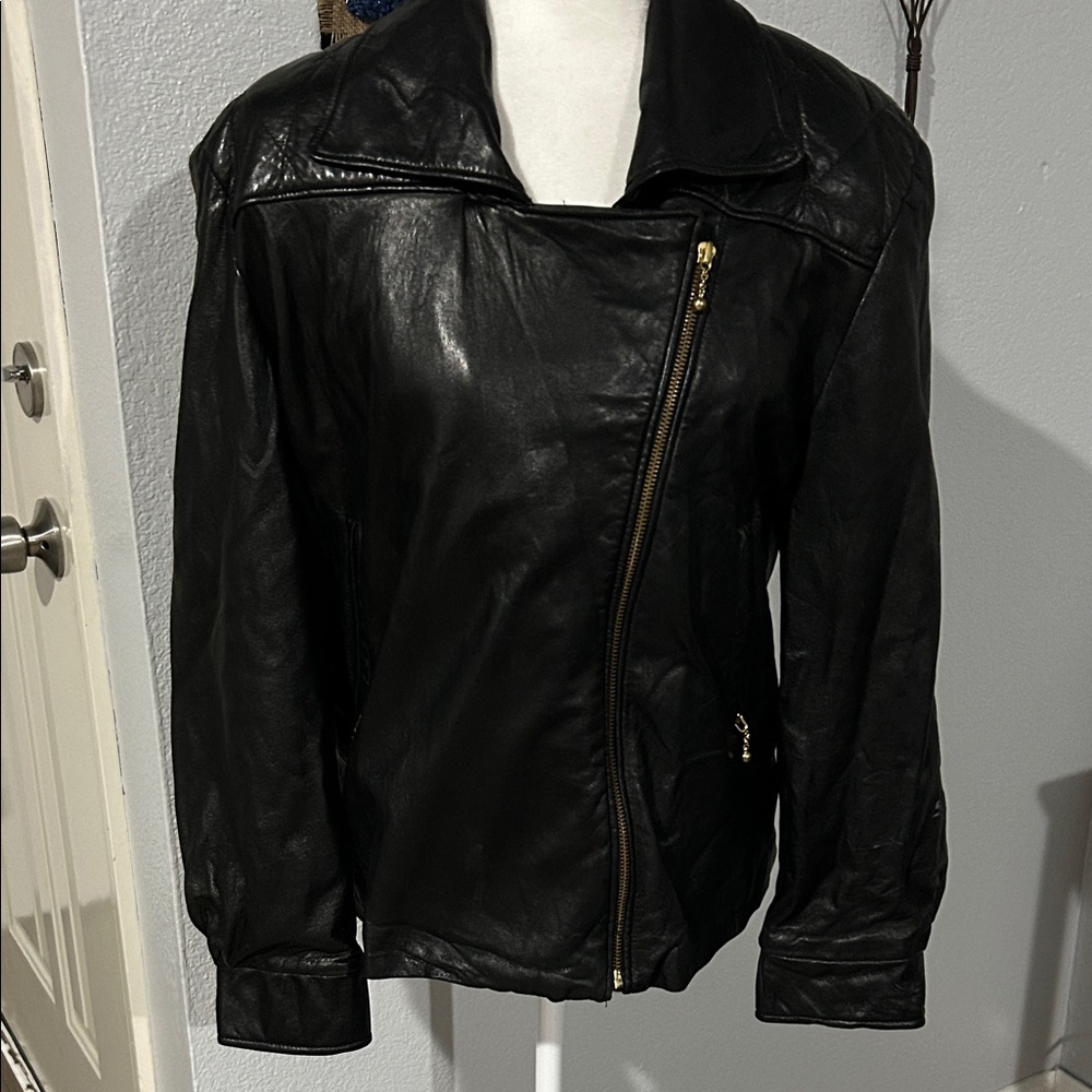 Jax Black Leather/lambskin Jacket